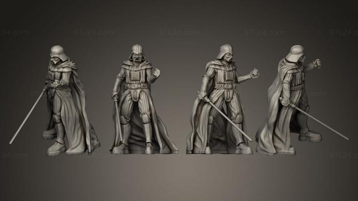 Статуэтки герои, монстры и демоны (Звездные войны, STKM_0347) 3D модель для ЧПУ станка
